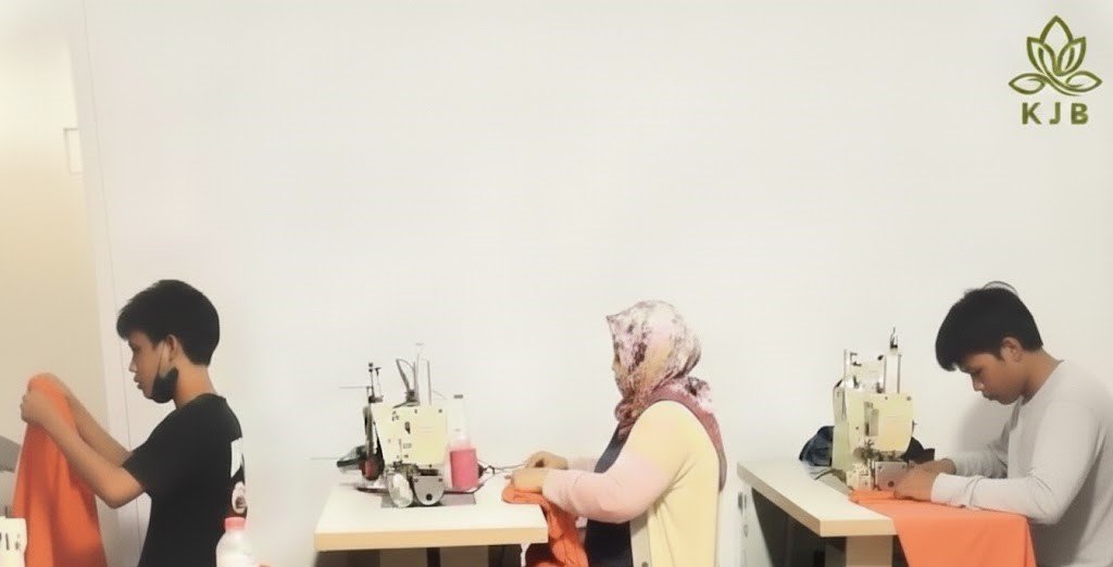 Penjahit ultrasonic konveksi hijab bandung