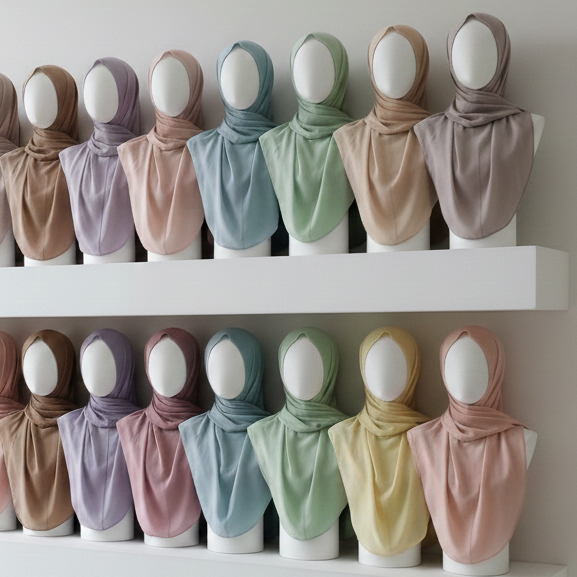 hijab pashmina bahan ceruti baby doll