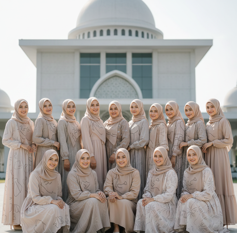 hijab printing buat komunitas even dan majelis taklim